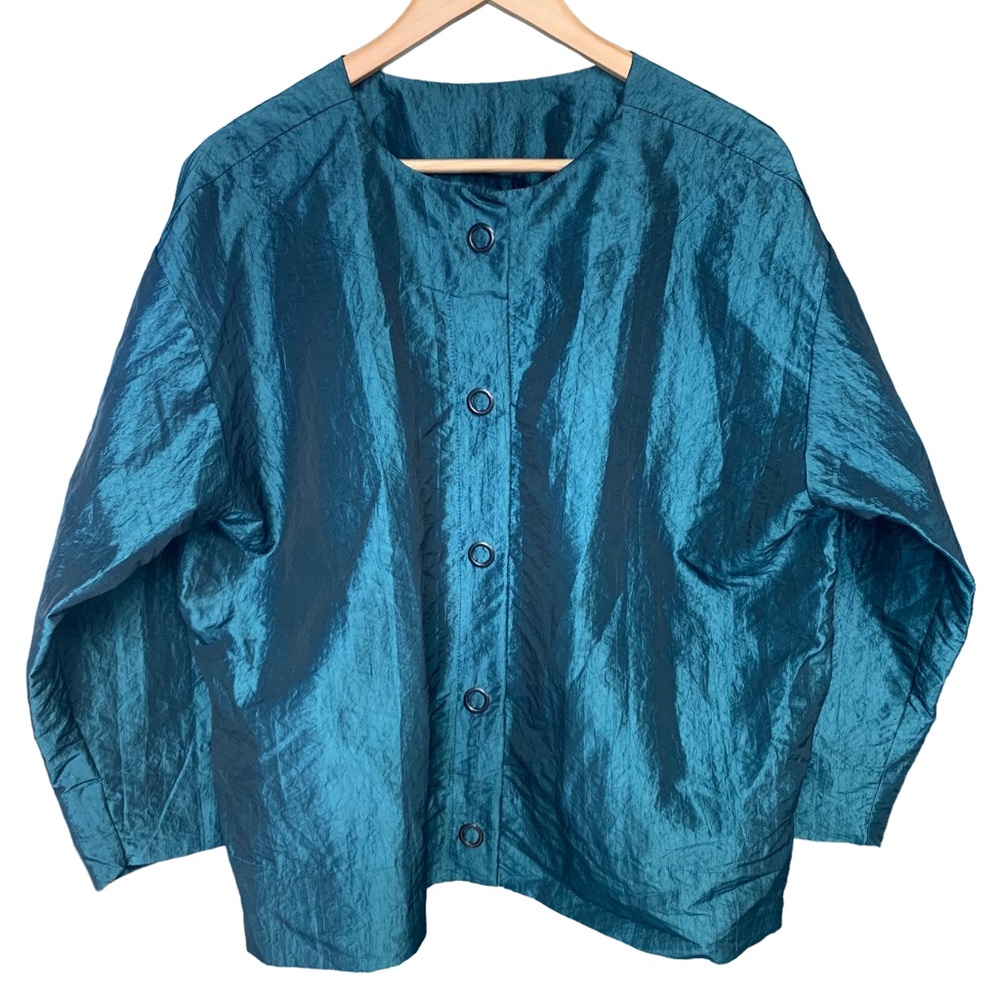 J Morgan Puett Crop Nylon Blazer